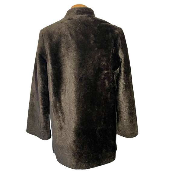 Npc Fashions Brown Hipster Faux Fur 70’s Long Sleeve Jacket SzM - Picture 5 of 9